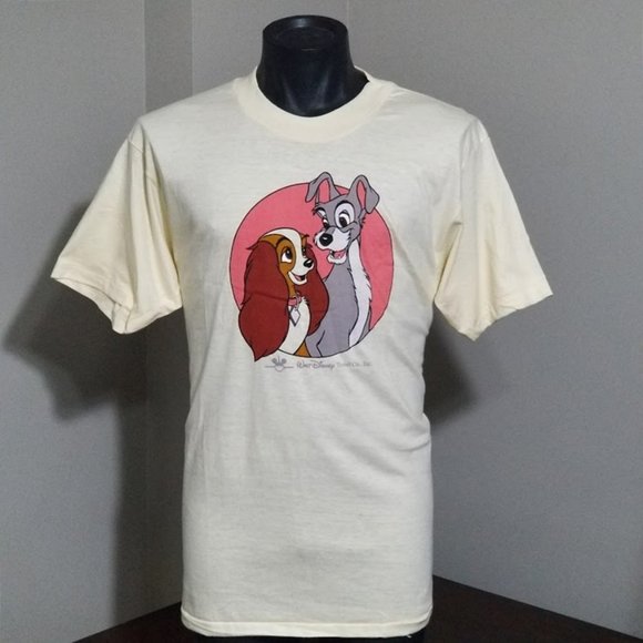 Nos Vintage Lady And The Tramp T Shirt XL Men Rare Walt Disney Single Stitch Tee - Picture 4 of 7